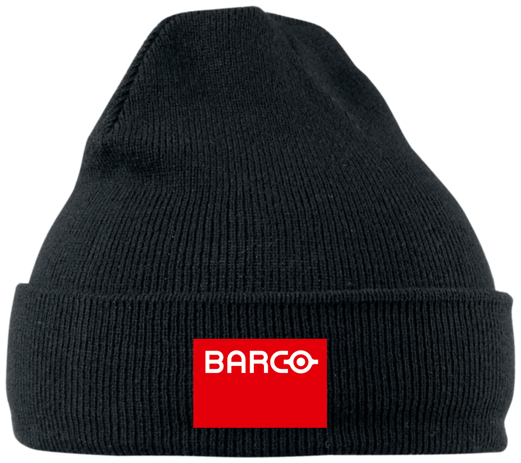 Single-layer beanie with embroidered logo