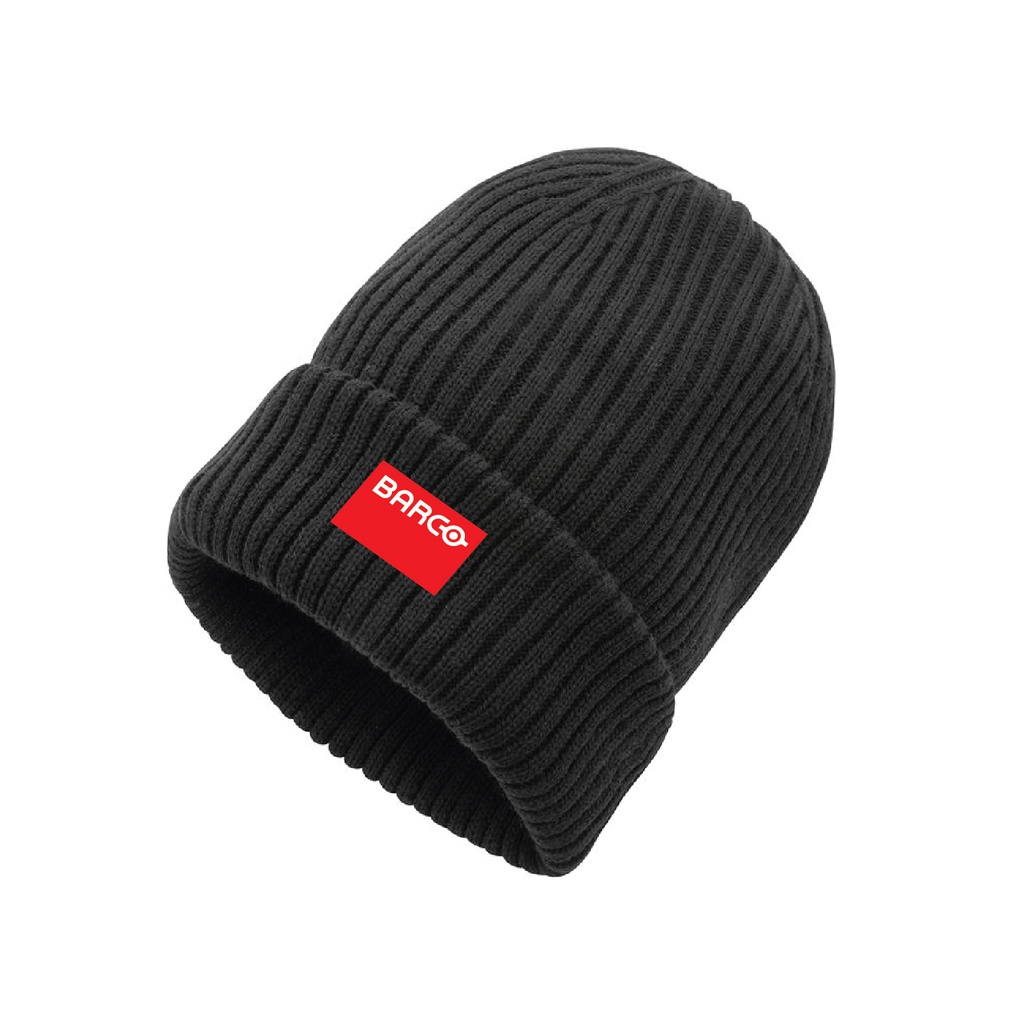Double-layer beanie with embroidered logo